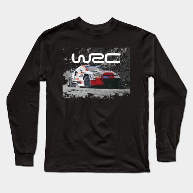 wrc monte carlo gr yaris Sebastien Ogier drift rally car Long Sleeve T-Shirt by cowtown_cowboy